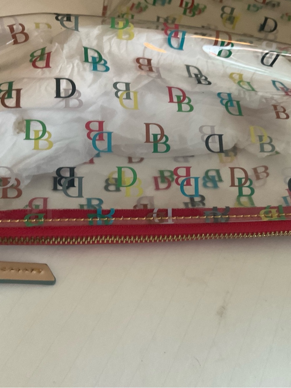 Dooney & Bourke Clear Multicolor Logo mini Tote - Picture 5 of 10